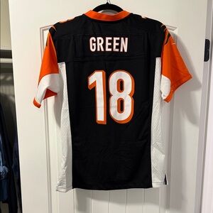 AJ Green Black and Orange On-Field Jersey